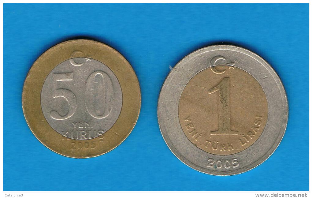 TUQUIA -  50 Kurus + 1 Lira  BIMETAL - Turchia