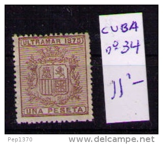 Cuba Edifil Nº 34 - Cuba (1874-1898)