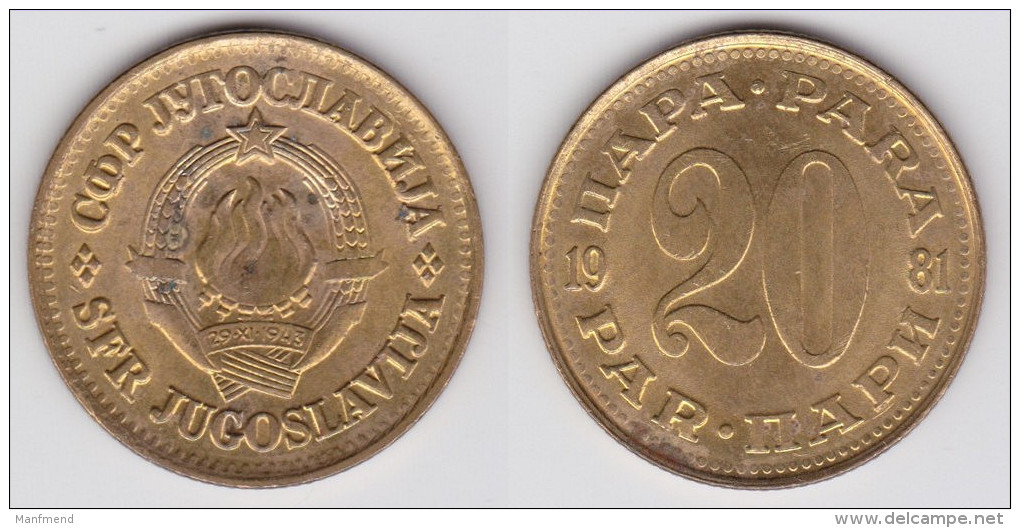 Yugoslavia - 20 Para - 1977 - KM 45 - XF - Jugoslawien