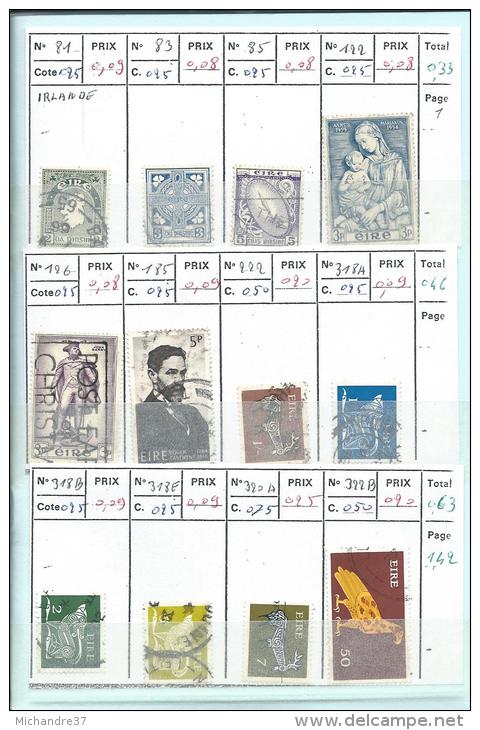 IRLANDE 81/83/85/122/126/185/222/318A/318B/318E/320A/322B Oblitérés - Used Stamps