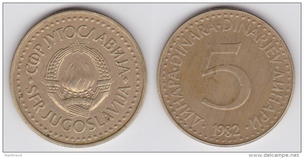 Yugoslavia -5 Dinara- 1983 - KM 88 - XF+ - Jugoslawien