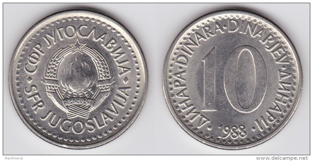 Yugoslavia - 1986 - KM 89 - 10 Dinara - Unc - Jugoslawien