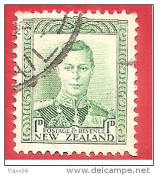 NUOVA ZELANDA - NEW ZEALAND - USATO - 1941 - King George VI - 1 Penny - Michel NZ 239 - Used Stamps