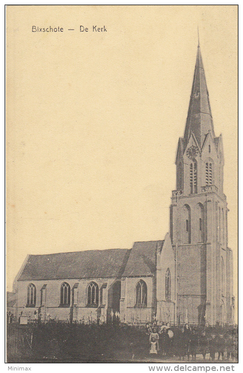 Bixschote - De Kerk, 1915, Cachet Feldpost - Langemark-Poelkapelle