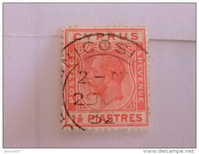 CHYPRE CYPRUS 1924 - 28 King George V Yvert & Tellier Nº 91 º FU - Cyprus (...-1960)