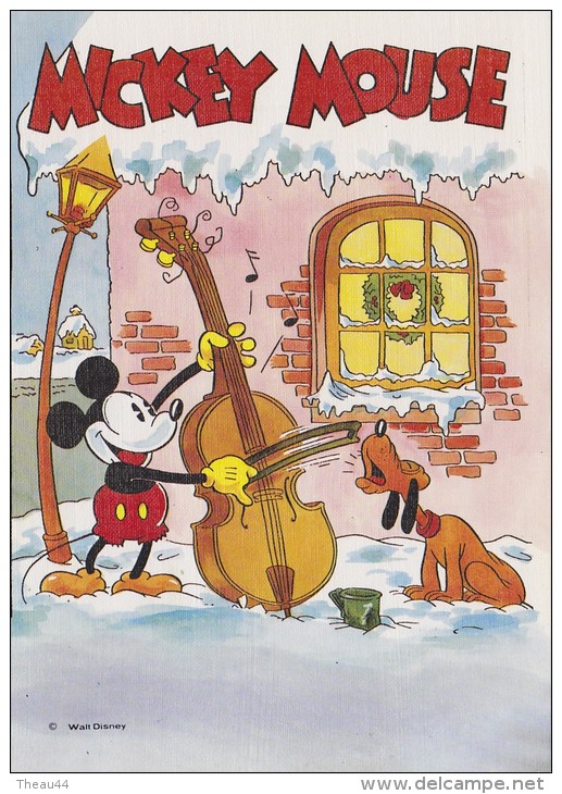 &curren;&curren;  WALT DISNEY  PRODUCTION   -   MICKEY Jouant Du Violoncelle Avec PLUTO  &curren;&curren; - Autres & Non Classés