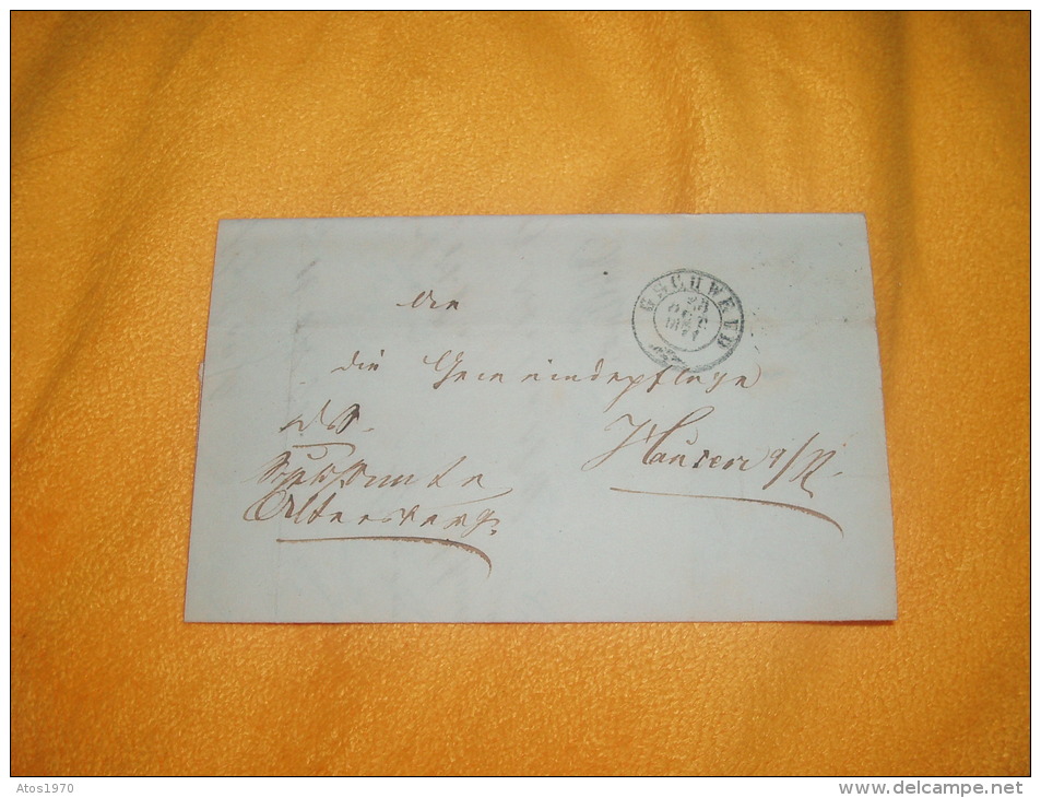 LETTRE ANCIENNE MANUSCRITE DE 1871 ECRITE EN ALLEMAND A TRADUIRE / ALLEMAGNE / GSCHWEND VERS GAILDORF / CACHETS. - Storia Postale