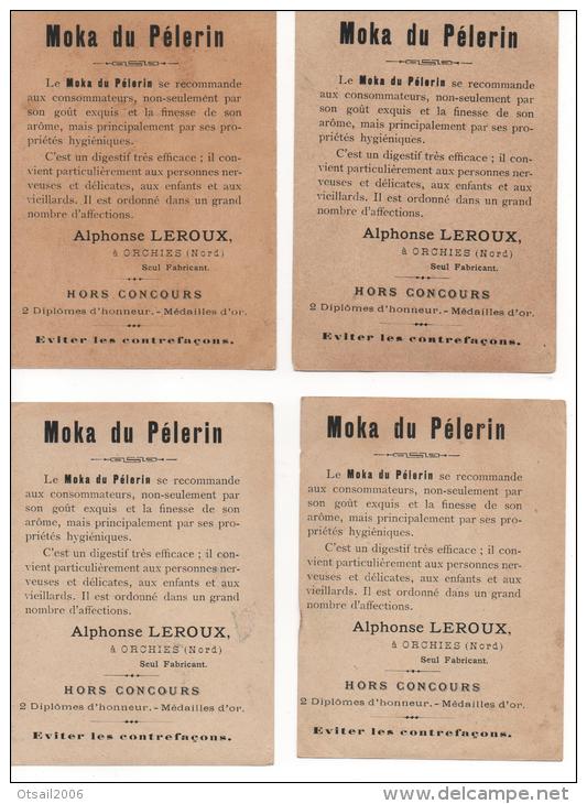 MOKA DU PELIRIN ALCOOL, Alphonse LEROUX,ORCHIES Nord, ETIQUETTES ANCIENNES DEBUT XX, LOT 6 PORTRAITS,VOIR SCAN, SUPERBE - Alcohols