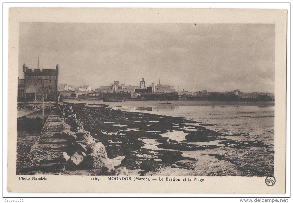 MOGADOR (Maroc) - Le Bastion Et La Plage - Photo Flandrin N°1165 - Autres & Non Classés