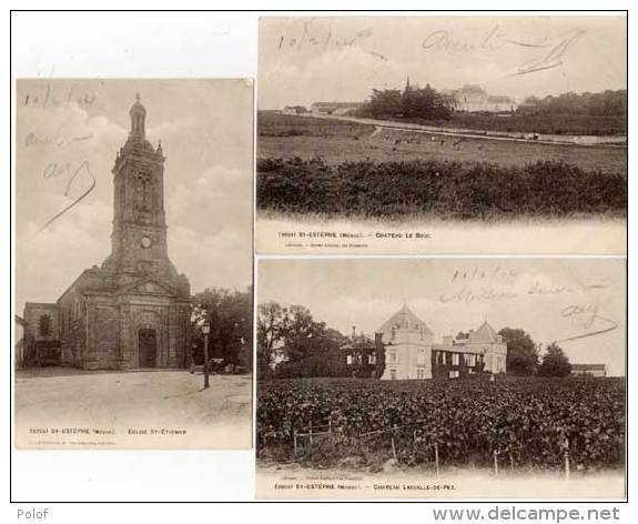 SAINT ESTEPHE - 3 CPA - Eglise St Etienne, Chateau Le Bosc, Chateau Lassalle De Pez (58391) - Autres & Non Classés