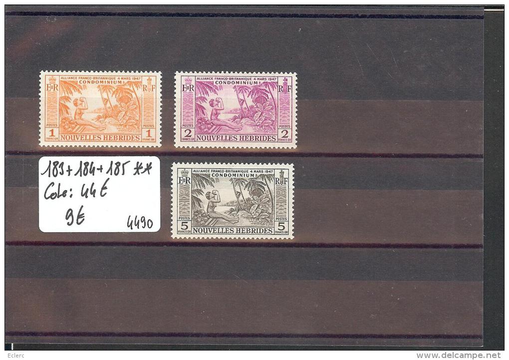 NOUVELLES HEBRIDES   - No Yvert 183+184+185  ** ( SANS CHARNIERE  )   - COTE: 44 € - Unused Stamps