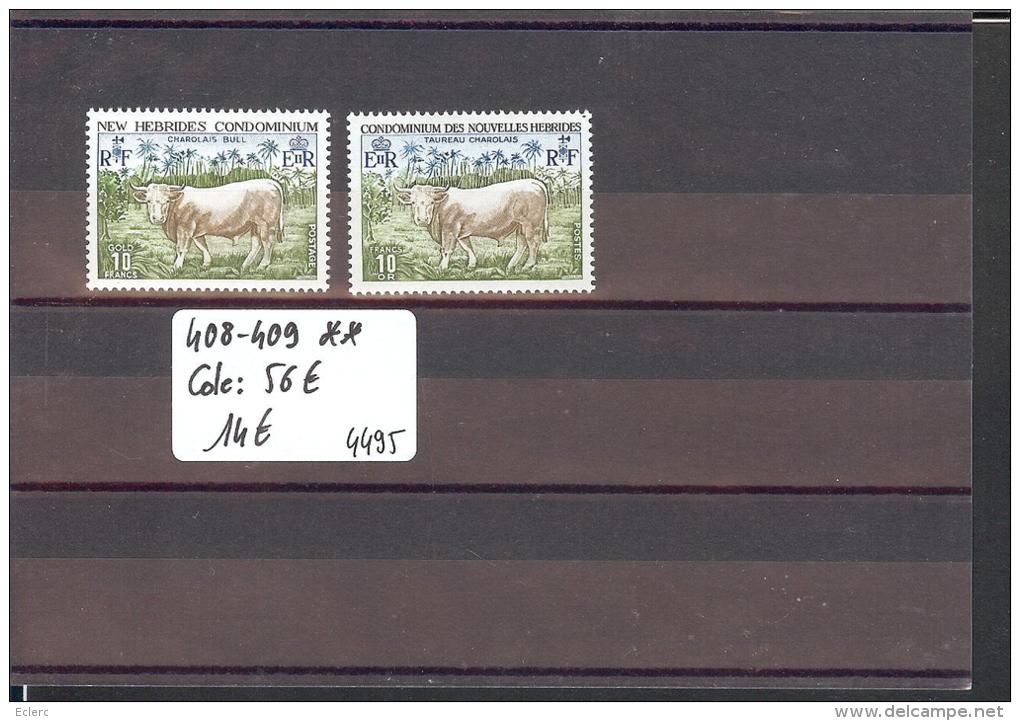 NOUVELLES HEBRIDES   - No Yvert 408-409  ** ( SANS CHARNIERE  )   - COTE: 56 € - Unused Stamps