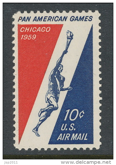 USA 1959 Air Mail Scott # C56. Pan American Games Issue. MNH (**) - 2b. 1941-1960 Ungebraucht