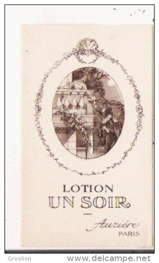 LOTION UN SOIR CARTE PARFUMEE ANCIENNE AUZIERE PARIS - Antiguas (hasta 1960)