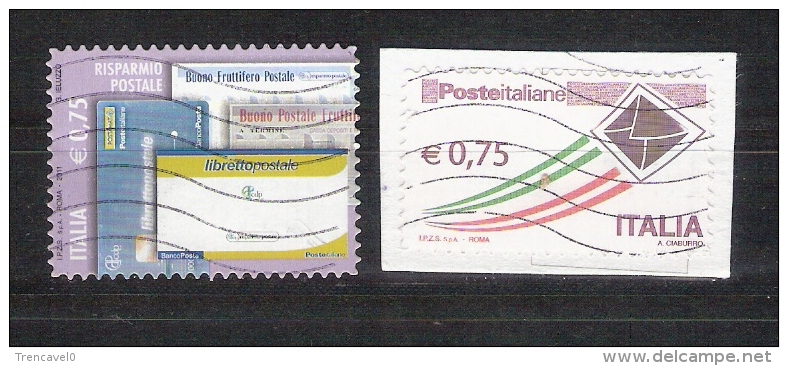 Italia 2011- Ahorro Postal--2 Sellos Usados - 2011-20: Used