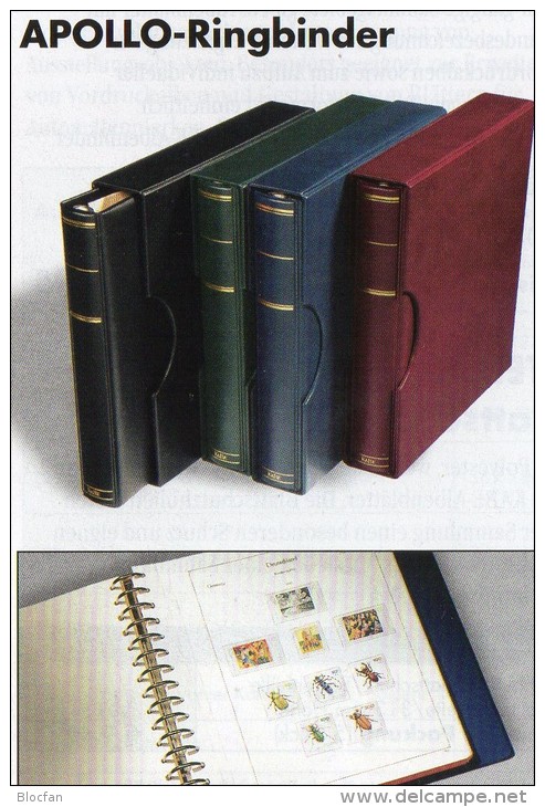 Apollo Alben-Set Ringbinder Farbe Rot 59€ Für Komplett-Alben Für KABE Texte 60 Seiten Moderne Ausführung Made In Germany - Encuadernaciones Solas