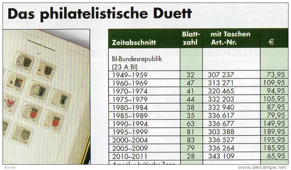 Teil 11 Vordruck-Album Deutschland 2010-2011 Neu 66€ KABE BI-collect Ohne Falz Einzeln Für Komplett-Album BRD 1949/2011 - Vordruckblätter