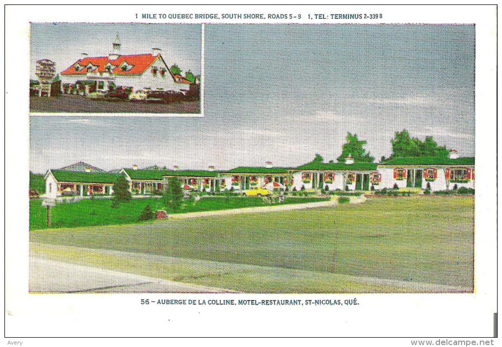 56 - Auberge De La Colline, Motel-Restaurant, St-Nicolas, Quebec 1 Mille De Pont Du Quebec - Other & Unclassified