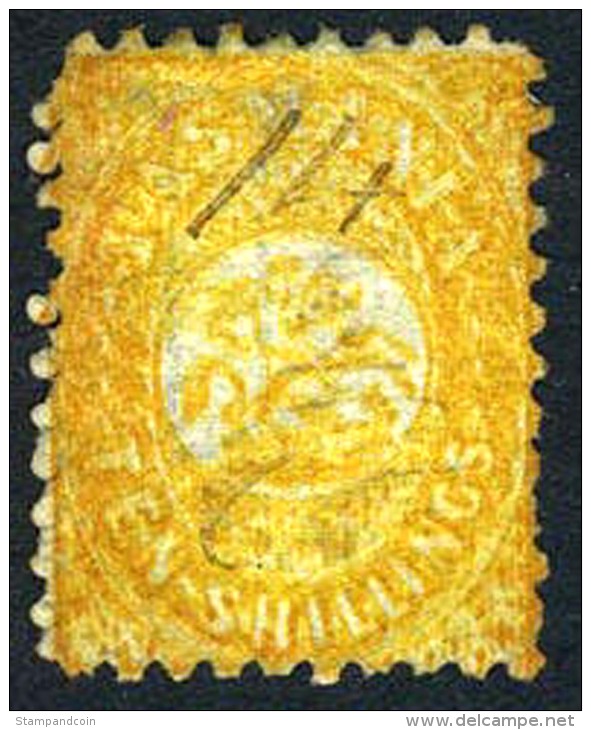 Tasmania AR9 Used 10sh Postal Fiscal Stamp From 1863 - Oblitérés