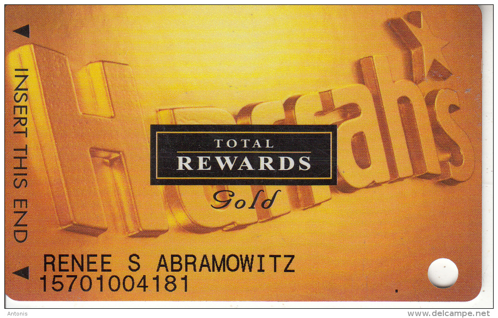 USA - Total Rewards, Harrah"s(gold), Casino Card, Used - Cartes De Casino