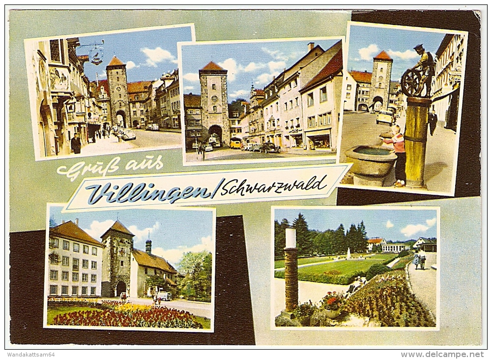 AK 114 Gruß Aus Villingen / Schwarzwald Mehrbildkarte 5 Bilder 21.5.65 773 VILLINGEN IM SCHWARZWALD 1 G Nach Stuttgart - Villingen - Schwenningen