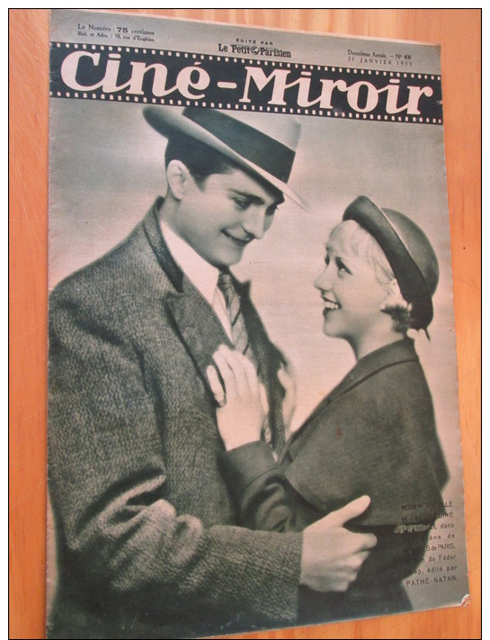 (cin813) REVUE CINEMA : CINE-MIROIR N°399 Du 30 NOVEMBRE 1932  : COUVERTURE :  FLORELLE Dans LA MERVEILLEUSE JOURNEE / D - Cinéma/Télévision