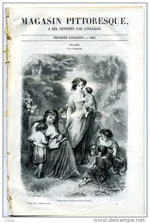 Le Château De Chastellux 1852 - Revues Anciennes - Avant 1900