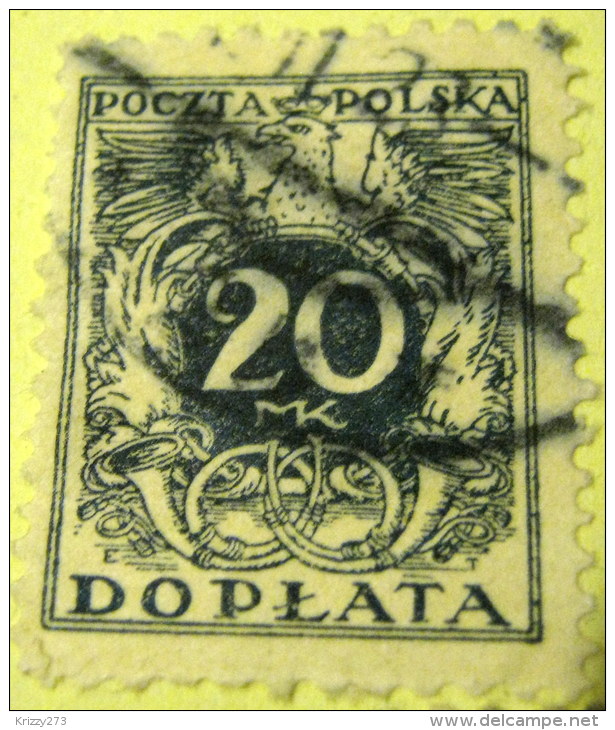 Poland 1921 Postage Due 20mk - Used - Portomarken