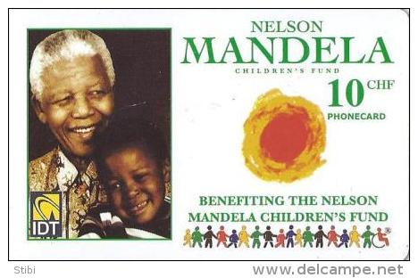 Switzerland - Prepaid - Nelson Mandela - IDT - Children's Fund - Schweiz
