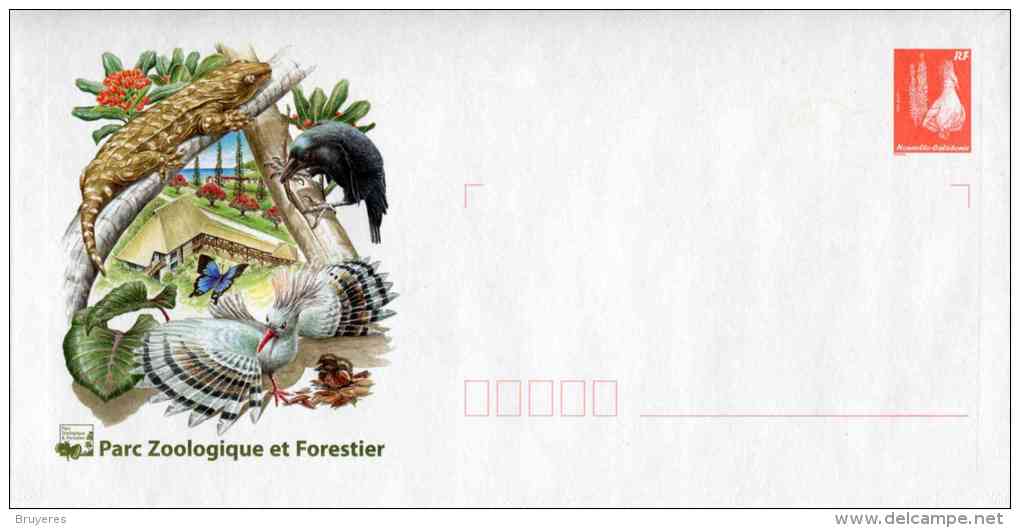 PAP De 2012 Avec Timbre "Cagou Rouge Type Ramon" Et Repiquage "Parc Zoologique Et Forestier" (code Barre Au Verso) - Prêt-à-poster