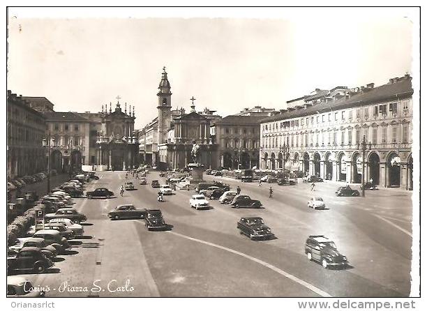 80124) Cartolina Di Torino - Piazza S. Carlo - Viaggiata - Orte & Plätze