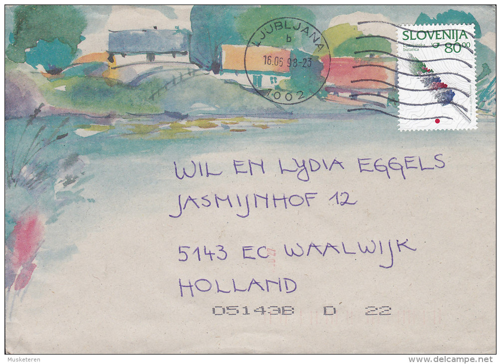 Slovenia LJUBLJANA 1998 Cover Brief To WAALWIJK Netherlands Palmbusche - Briefe U. Dokumente