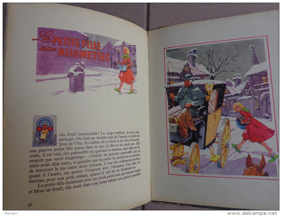 Contes D'anderson--bibliotheque Rouge Et Bleue-illustr.dupuich Editions Gp-1949-la Petite Sirene-la Petite Poucette-etc. - Contes