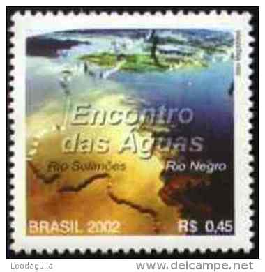 BRAZIL #2856  -  Confluence Of Rivers Solimoes And Negro - 2002 - Unused Stamps