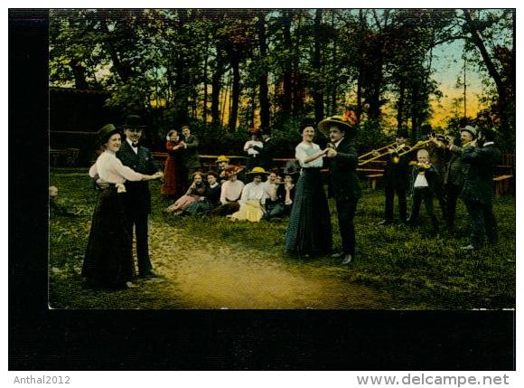 Garden Party - Jour De Fete -  Cérémonie - Bier - Beer -  Pique-nique - Picknick Danse Trompete Um 1920 Serie 3043/5 - Tanz