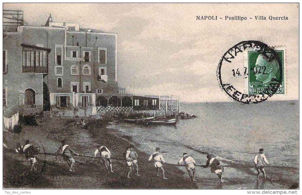 Italie - Napoli - Posillipo, Villa Quercia (pecheurs) - Napoli (Napels)