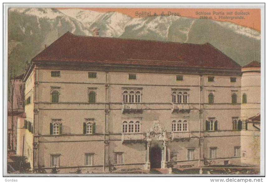 Austria - Spittal An Der Drau - Schloss Portia Mit Goldeck - Spittal An Der Drau