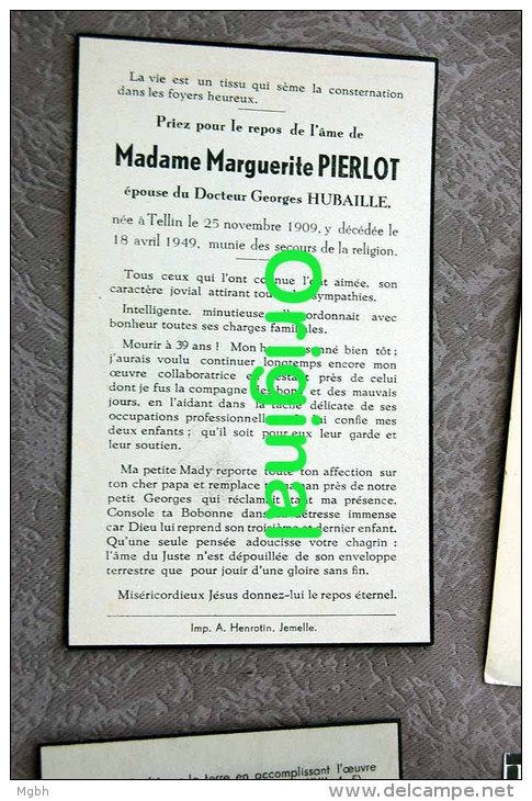 Marguerite Pierlot Dfocteur Hubaille Tellin - Tellin