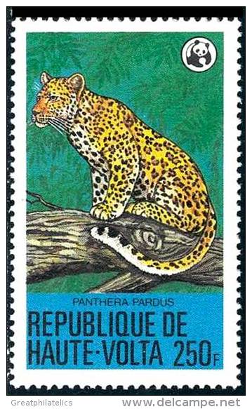 UPPER VOLTA 1979  WWF LEOPARD ANIMAL SC# 511 MNH BIG CAT (6D135) - Upper Volta (1958-1984)