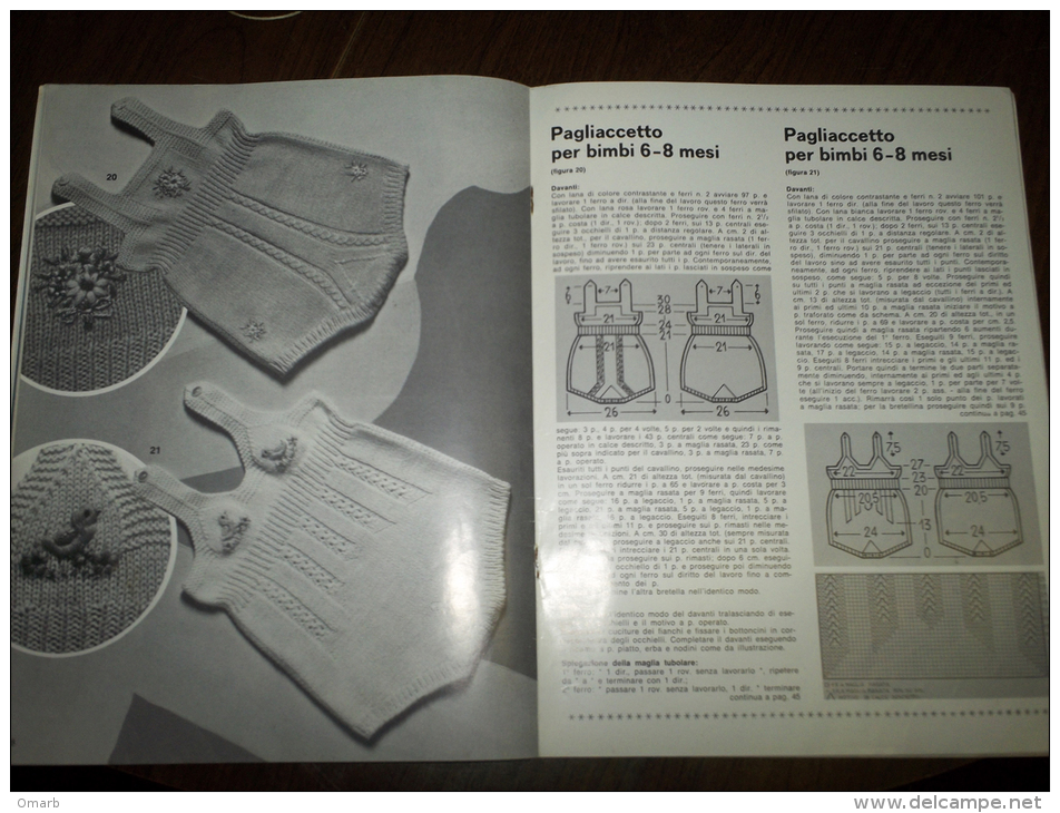 Lib203 Lana E Bimbi, Casa Editrice Mani Di Fata, Lavori Femminili, Maglia Uncinetto Traforato, Vintage Anni '70, Vestiti - House & Kitchen