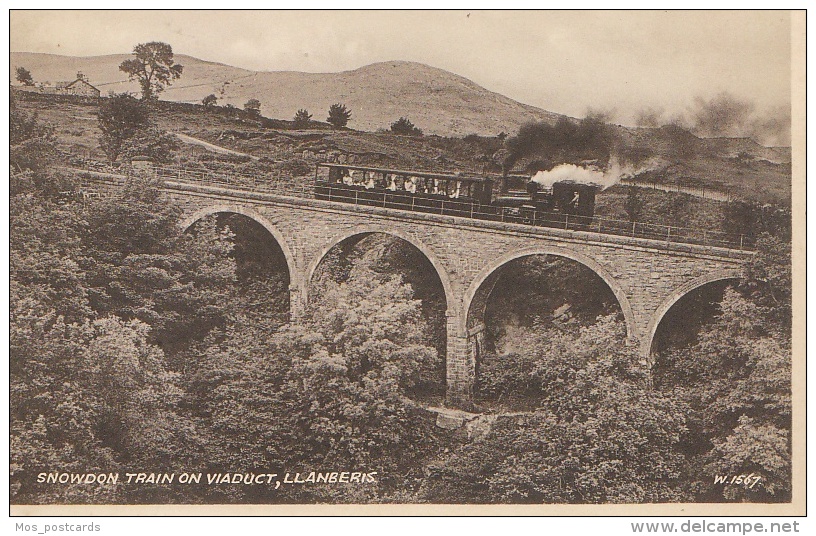 Wales Postcard - Snowdon Train On Viaduct, Llanberis, Wales  BH95 - Autres & Non Classés