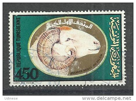 TUNISIA 1989 - SHEEP MUSEUM 450 - USED OBLITERE GESTEMPELT USADO - Anes