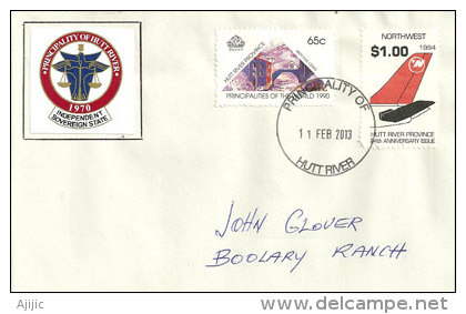 Lettre De La Principauté De Hutt River (Western-Australia), Circulation Interieure,timbre Cathay Pacific - Used Stamps