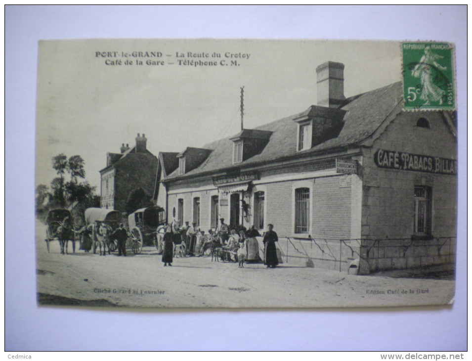 PORT LE GRAND-LA ROUTE DU CROTOY CAFE DE LA GARE-TELEPHONE C.M. - Autres & Non Classés