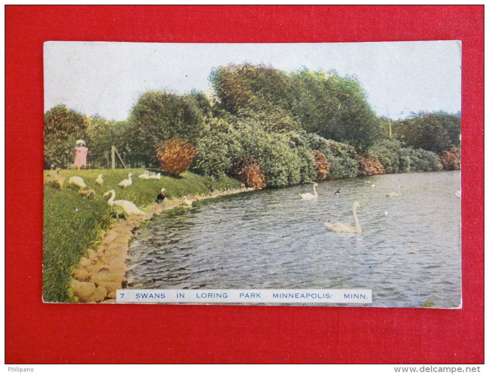 - Minnesota > Minneapolis  Swans In Loring Park  1910 Cancel -  Ref  1041 - Minneapolis