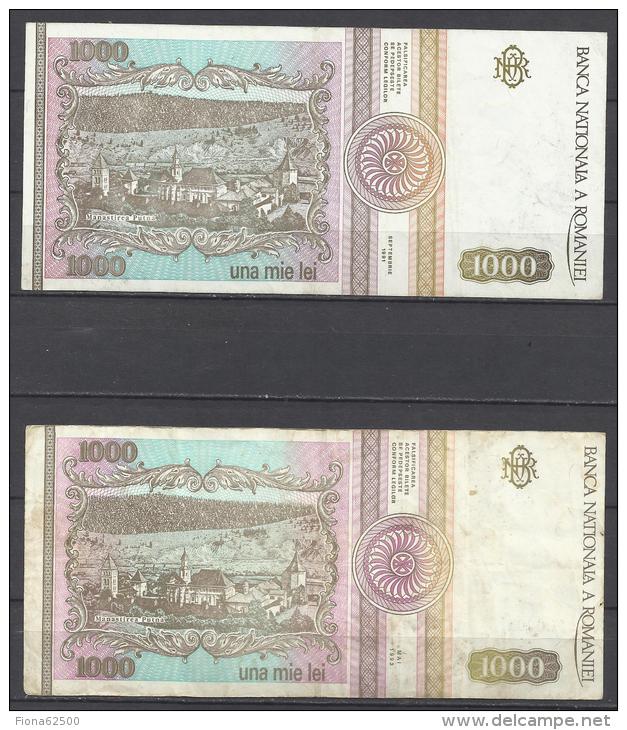 ROUMANIE . LOT DE 2  BILLETS . - Romania