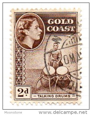 Gold Coast QEII 1952-4 2d Talking Drums Definitive, Fine Used (A) - Gilbert & Ellice Islands (...-1979)