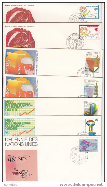 United Nations New York Selection Of 20 Different, Unaddressed FDCs From 1979 To 1993 - FDC