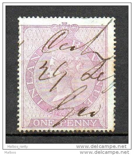 GREAT BRITAIN  Fiscal  1860  (o)  S&G# F9  -  P15,5x15  -  Wmk F6 Single-lined Anchor - Bluish Paper - Fiscaux