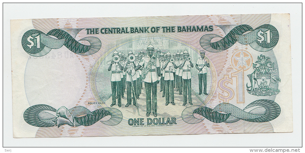 Bahamas 1 Dollar 1974 (1984) VF++ CRISP Banknote P 43b 43 B - Bahamas